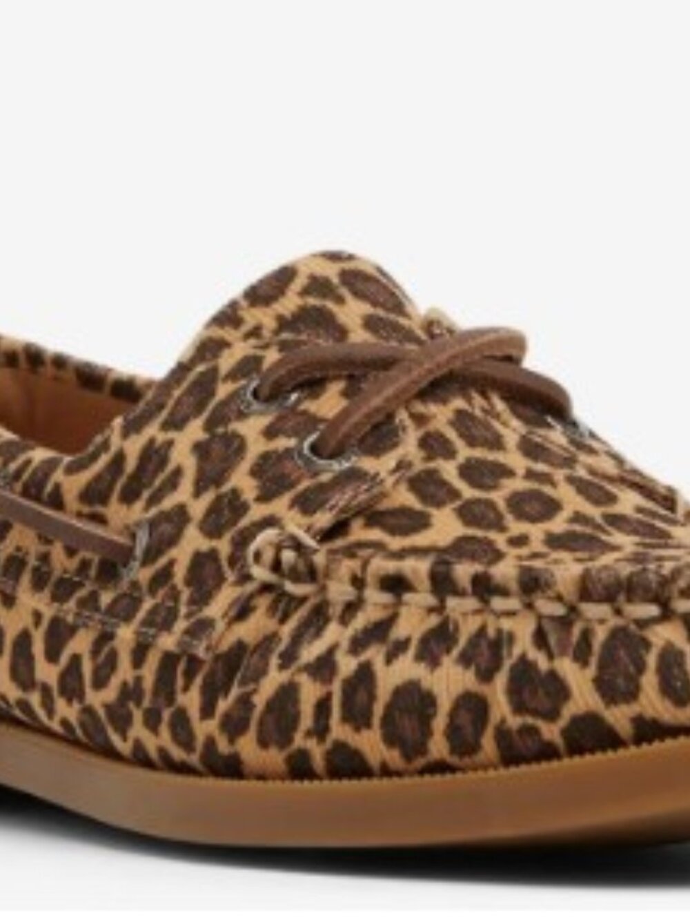 Sperry Boat Shoes Leopard Light Tan & Brown. 6.5